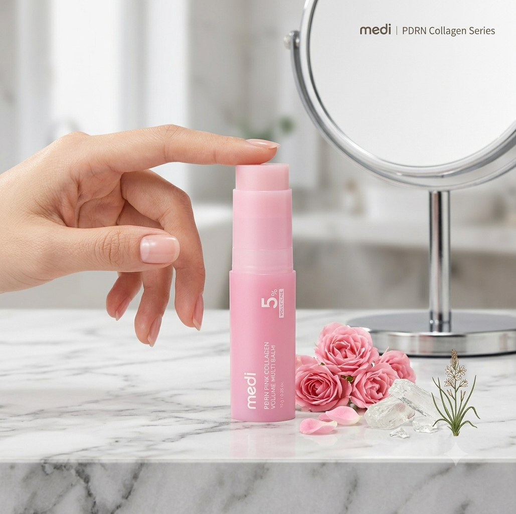 Medicube Pink Collagen PDRN Balm – Lip, Cheek & Contour Volumizer 10g